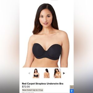 Wacoal Red Carpet Strapless Bra Sz 34G
